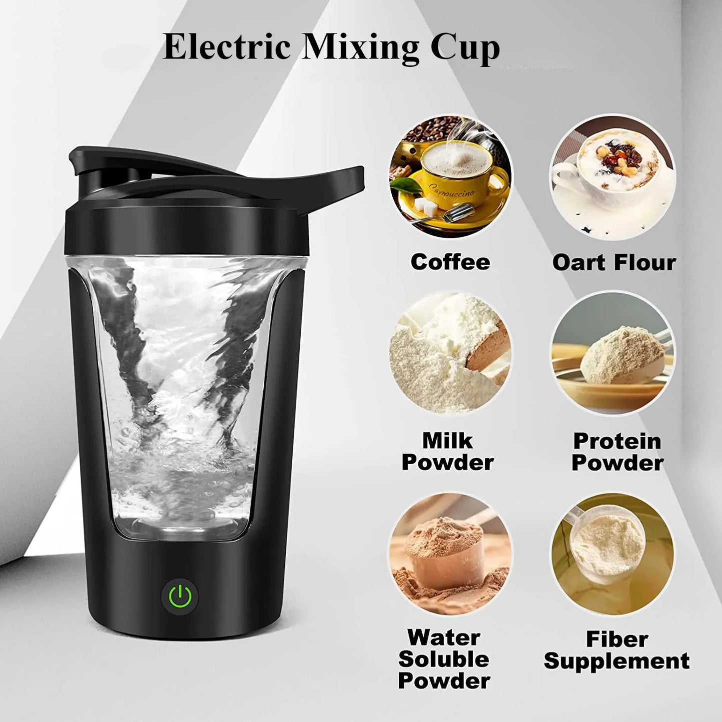 450Ml Blenders Cup Electric Mixing Cup Portable Protein Powder Shaker Bottle Mixer