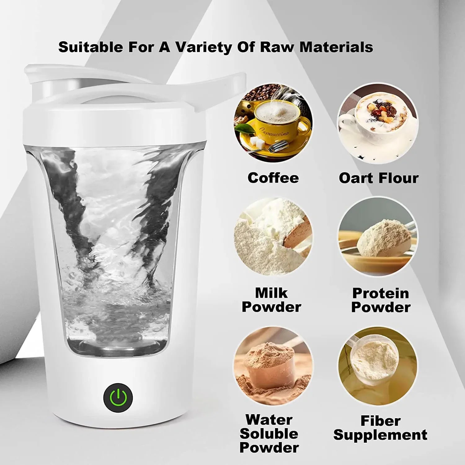450Ml Blenders Cup Electric Mixing Cup Portable Protein Powder Shaker Bottle Mixer